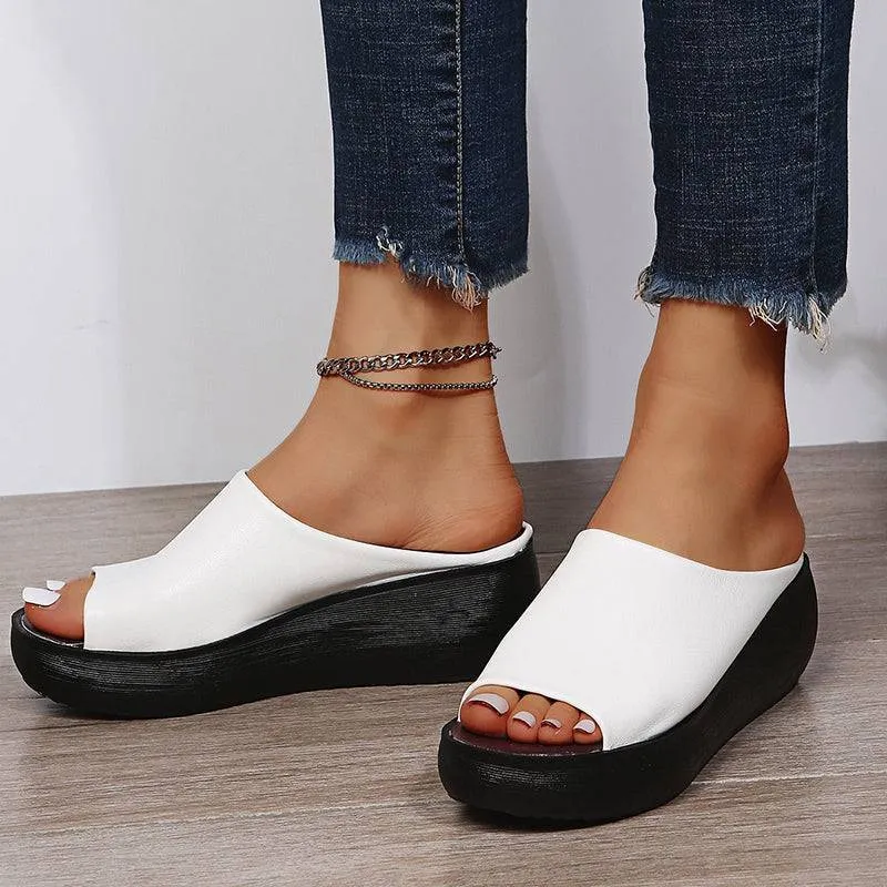 Fanyil Women's Leather Sole Slippers