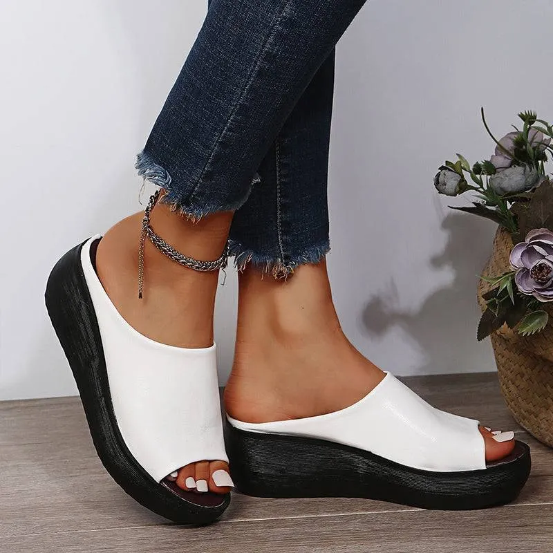 Fanyil Women's Leather Sole Slippers