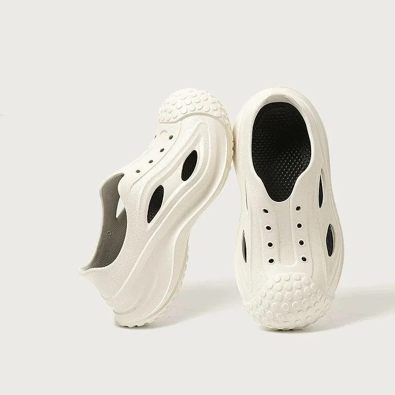 Fashion Thick-soled Clogs Shoes Indoor Floor Slippers Women Men Summer Outdoor Non-Slip Baotou Toe Beach Shoes