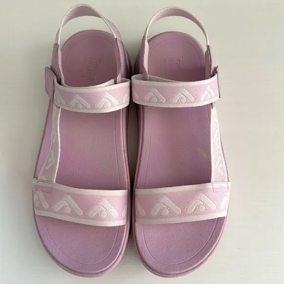 FITFLOP WEBBING BACK STRAP SANDALS. WILD LILAC