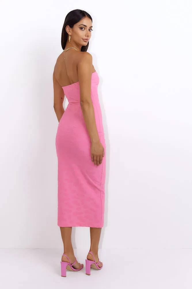 Fresh As The Tropics Midi Dress Pink