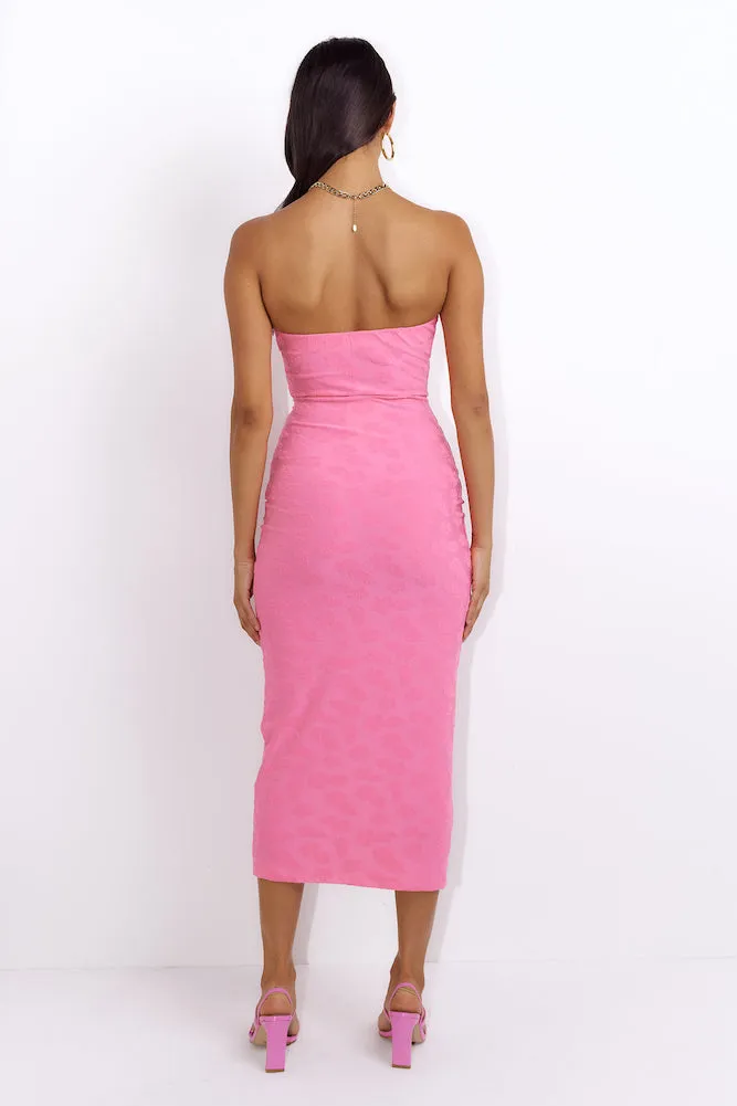 Fresh As The Tropics Midi Dress Pink