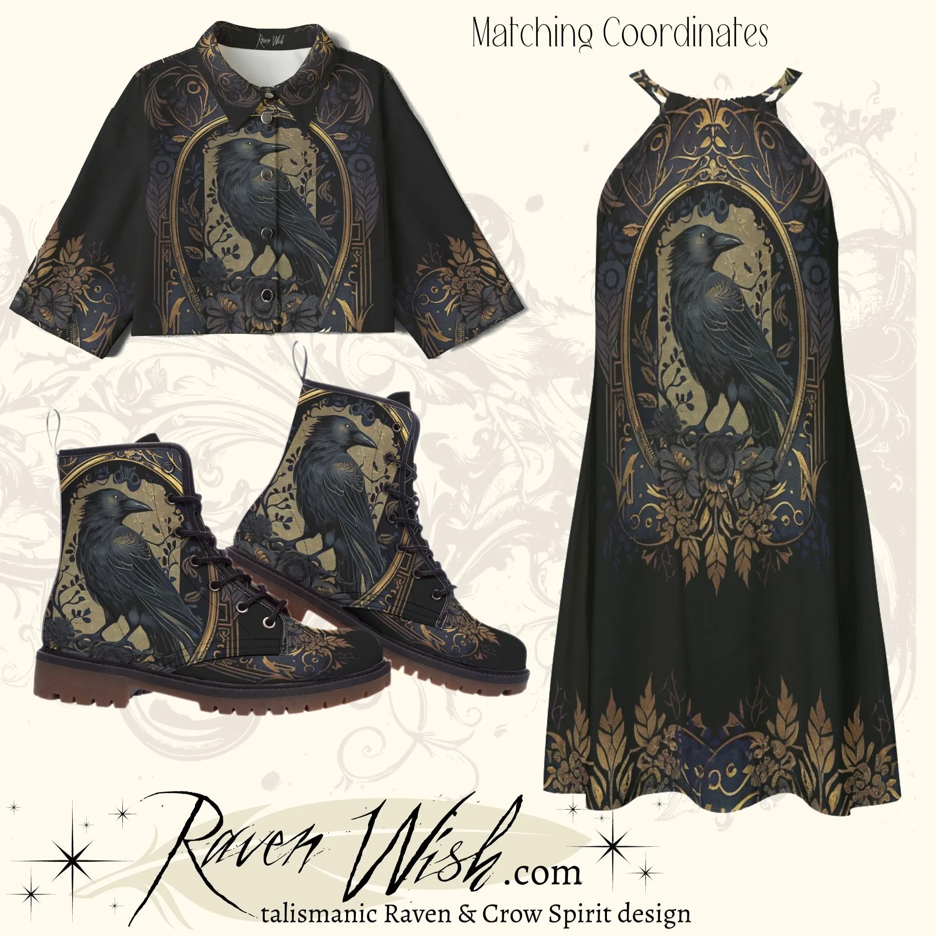 Golden Raven Guardian Boots