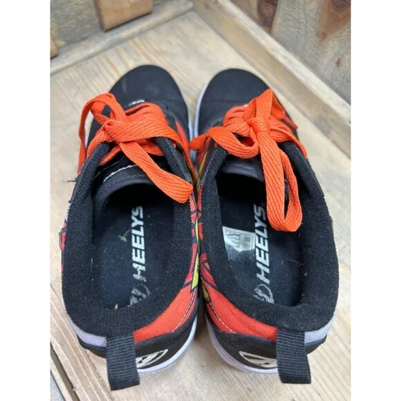 Heelys Youth 6 EU38 Comic BOOM wheeled Sneakers Skates Orange Red Black