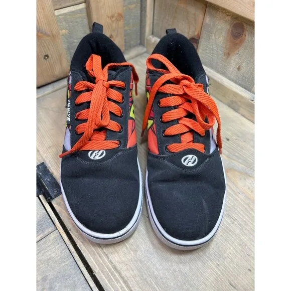 Heelys Youth 6 EU38 Comic BOOM wheeled Sneakers Skates Orange Red Black
