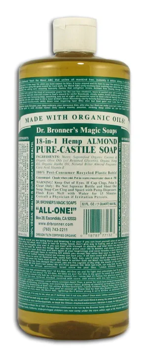 Hemp Almond Pure Castile Soap Org