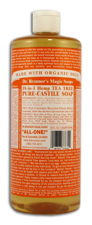 Hemp Tea Tree Pure Castile Soap Org