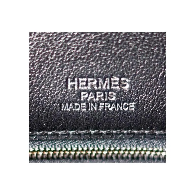 Hermes Black Swift Leather Criss Cross Ecru Graphite Toile 35cm Birkin