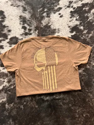 Howitzer Patriot Sketch Mocha Heather Graphic Tee