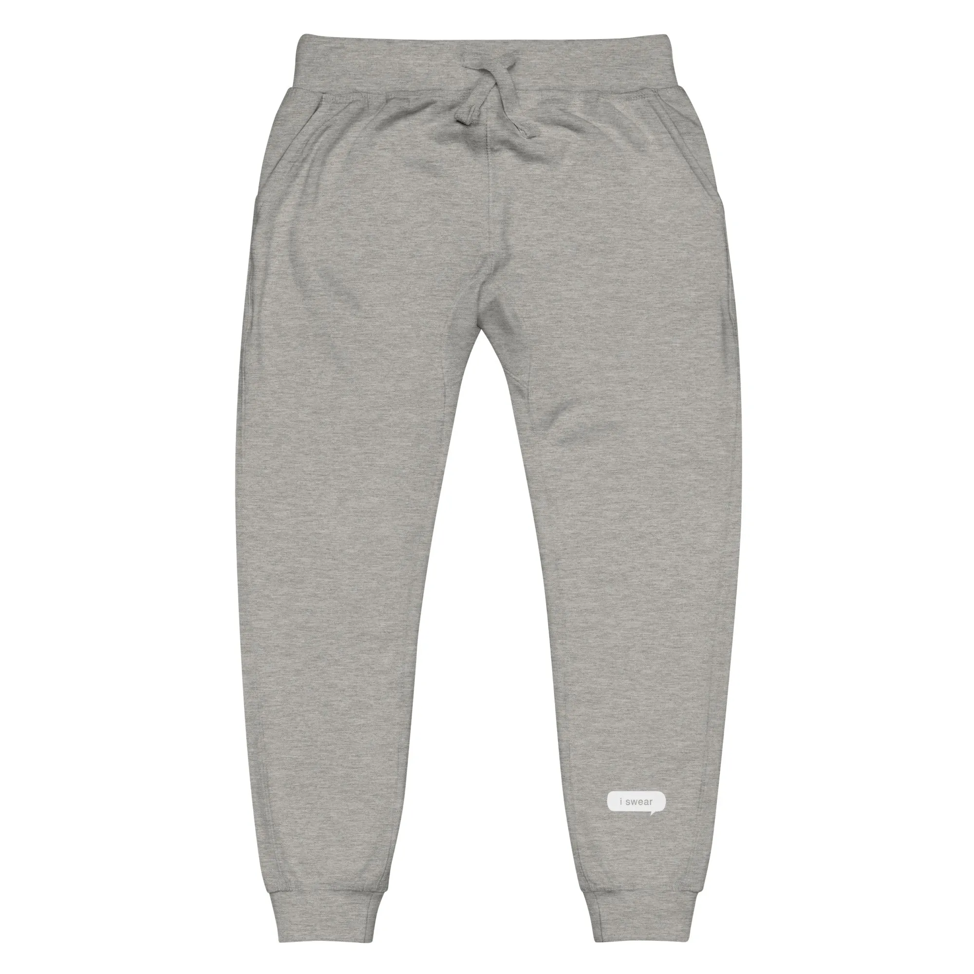 I Swear Text Bubble Unisex fleece sweatpants with 5 Hearts on Back Pocket (Part of Matching Set Sold Separately!)