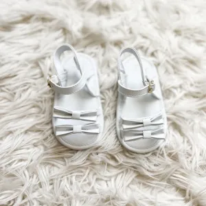 Janie &amp; Jack | Girls White Sandals w/ Bows