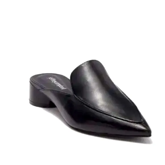 Jefferey Campbell Novit Black Leather Mule Loafers