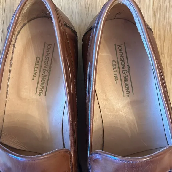 Johnston &amp; Murphy Tassel Brown Loafers Men’s Size 10W wide