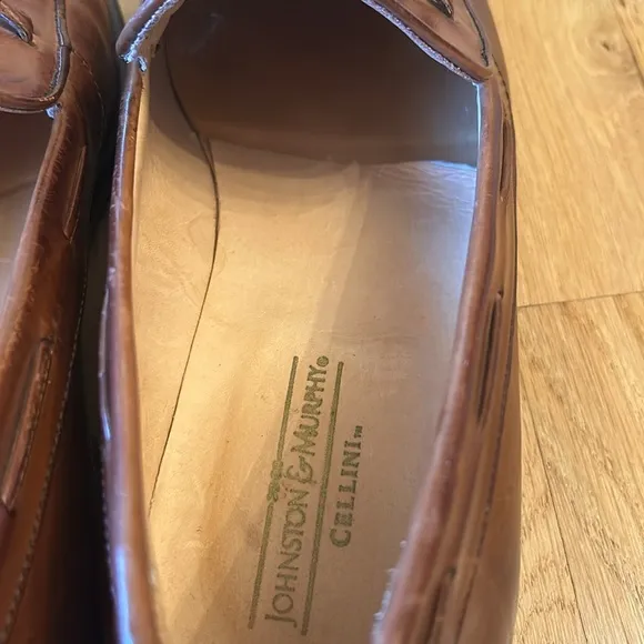 Johnston &amp; Murphy Tassel Brown Loafers Men’s Size 10W wide