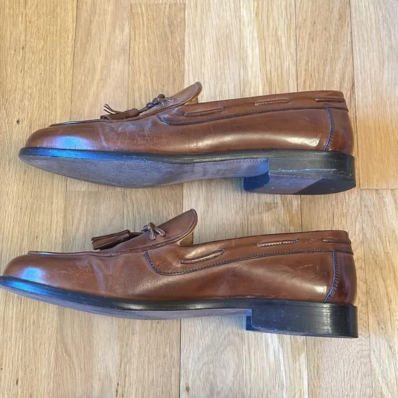 Johnston &amp; Murphy Tassel Brown Loafers Men’s Size 10W wide
