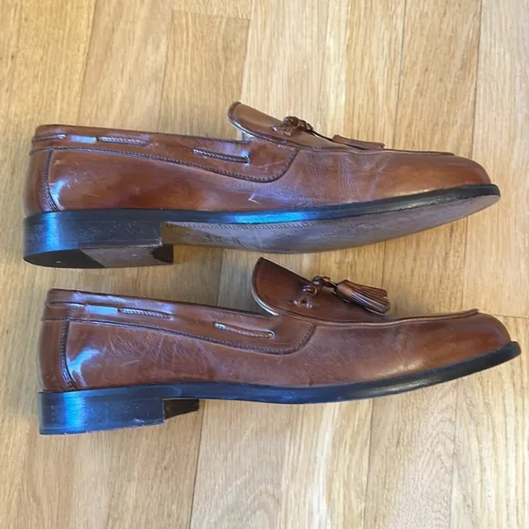 Johnston &amp; Murphy Tassel Brown Loafers Men’s Size 10W wide