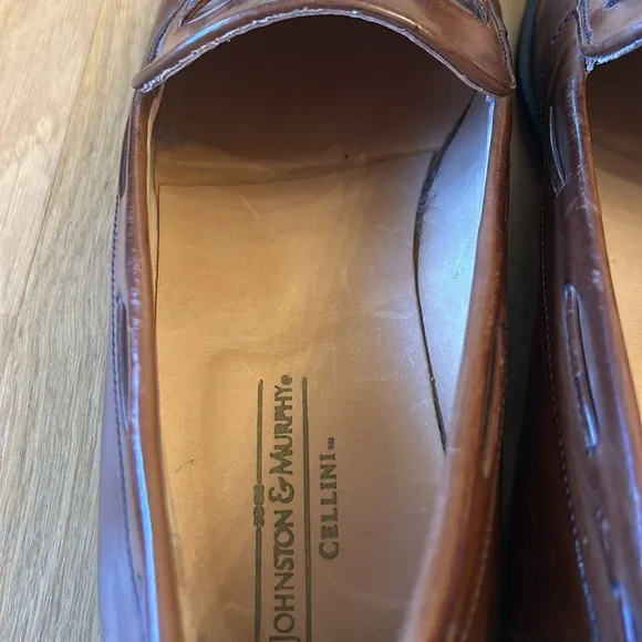 Johnston &amp; Murphy Tassel Brown Loafers Men’s Size 10W wide