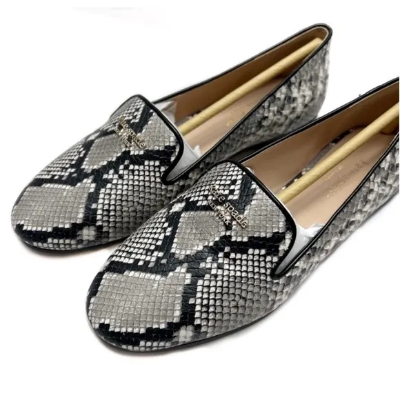 Kate Spade Loafer Torte Flat Leather Slip-on Snakeskin Print Shoes Size 6