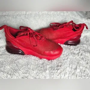 Kid's Nike Air Max 270 Red Sneakers, Size 12c