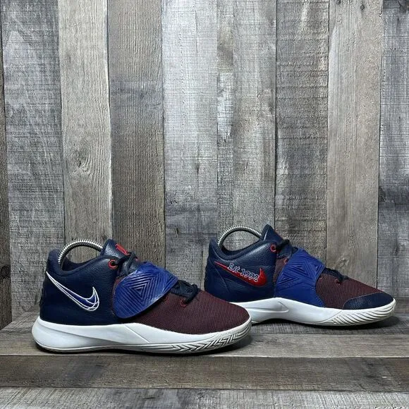 Kids Nike Kyrie Flytrap III Blue Red Athletic Low Basketball Sneakers Size 5 Y