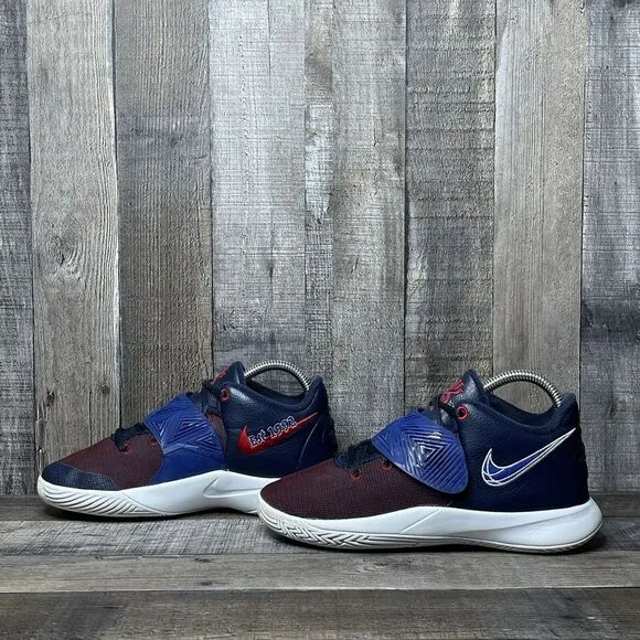 Kids Nike Kyrie Flytrap III Blue Red Athletic Low Basketball Sneakers Size 5 Y