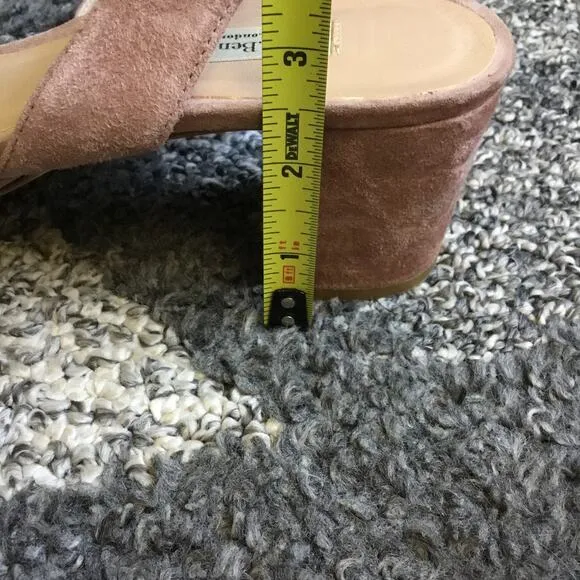 LK Bennett  Eur 39.5 US 8 Dusty Pink Suede Alie Block Heel Ankle Strap Sandals