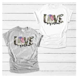 Love my veteran- T SHIRT