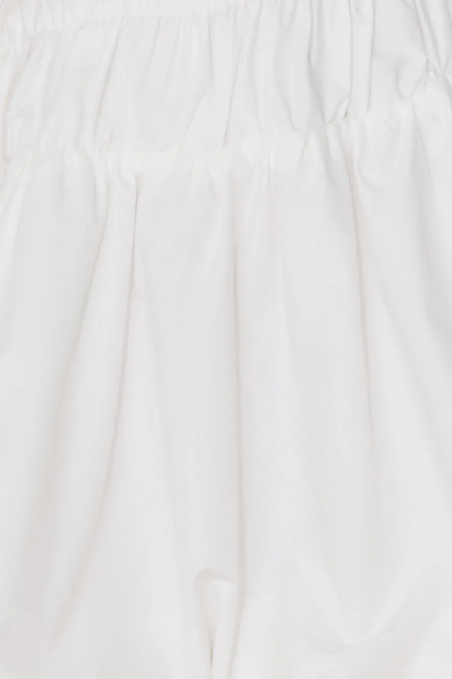 Maddi Strapless Bubble Mini Dress White