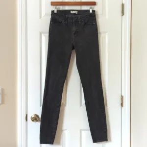 Madewell Classic High Waisted Super Slim Skinny Skinny Jeans Faded Black 30