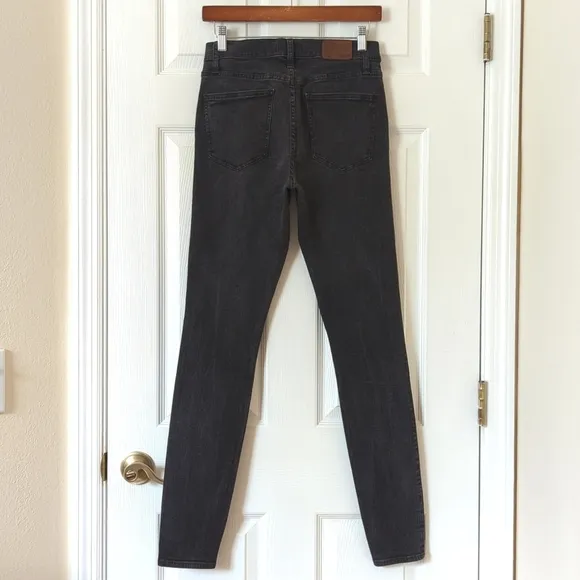 Madewell Classic High Waisted Super Slim Skinny Skinny Jeans Faded Black 30