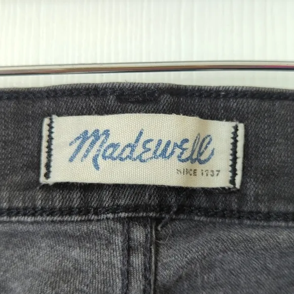 Madewell Classic High Waisted Super Slim Skinny Skinny Jeans Faded Black 30