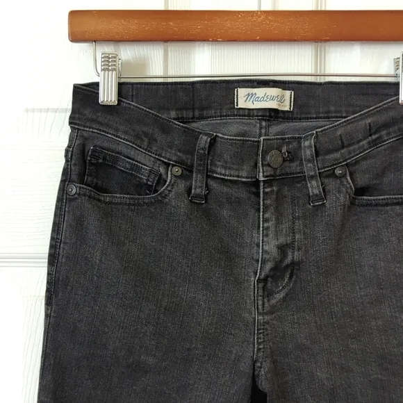 Madewell Classic High Waisted Super Slim Skinny Skinny Jeans Faded Black 30