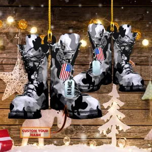 Military Boots 06 - Custom Shaped Ornament - Ntp-497