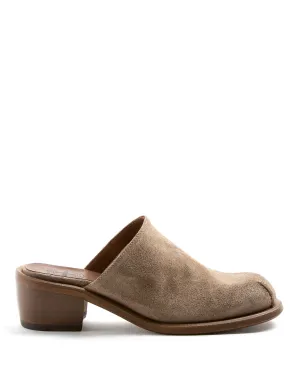 MIND Tobacco Suede Clogs