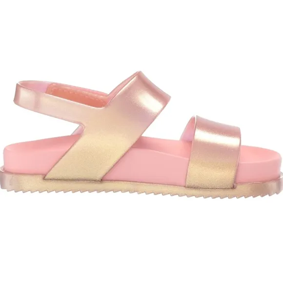 Mini Melissa Cosmic Sandals Rose Gold Size 5