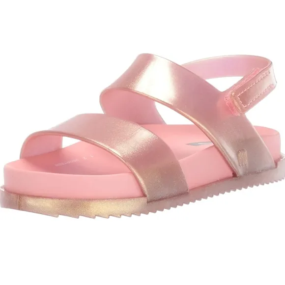 Mini Melissa Cosmic Sandals Rose Gold Size 5