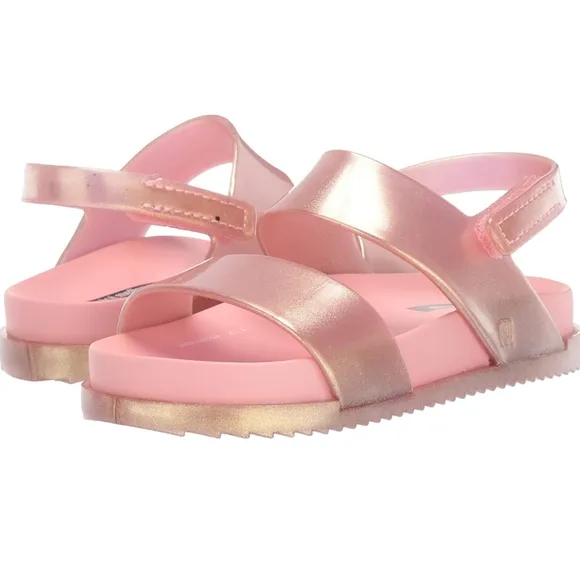 Mini Melissa Cosmic Sandals Rose Gold Size 5