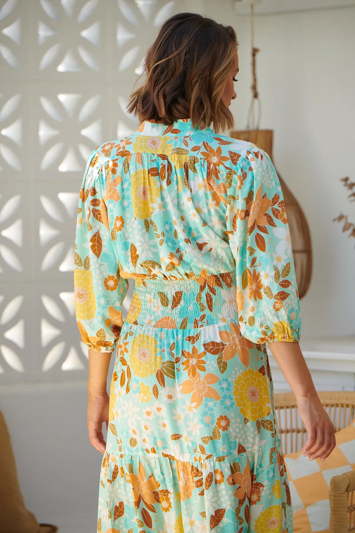Mint Tiffany Print Opal Maxi Dress