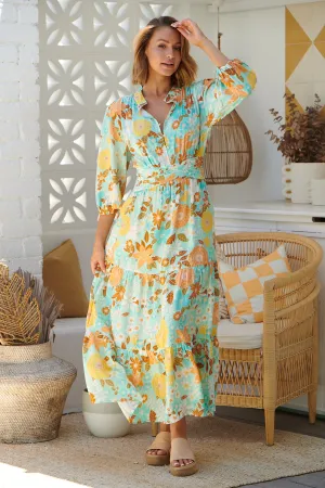 Mint Tiffany Print Opal Maxi Dress