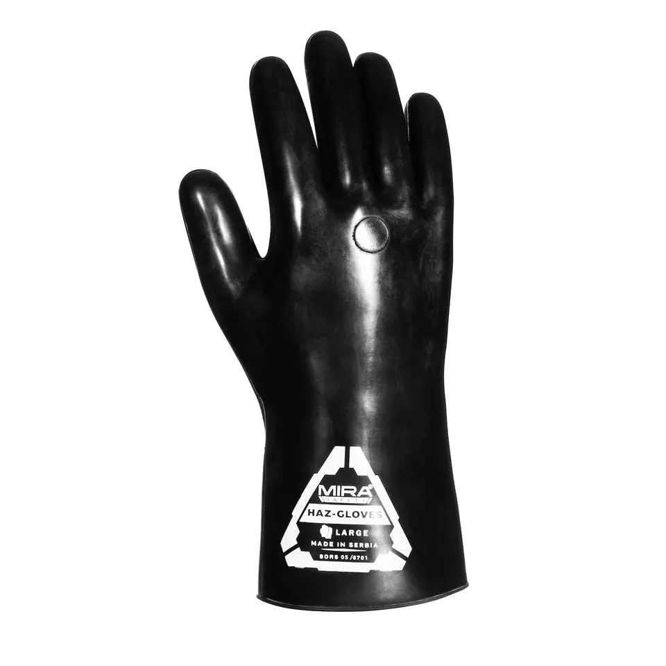 MIRA Safety HAZ-GLOVES Butyl Gloves for CBRN Protection Set of 4