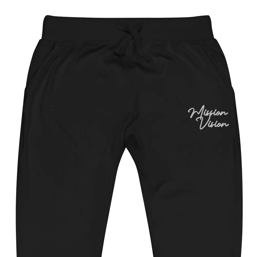 Mission Vision Unisex Fleece Sweatpants (White Stitch)