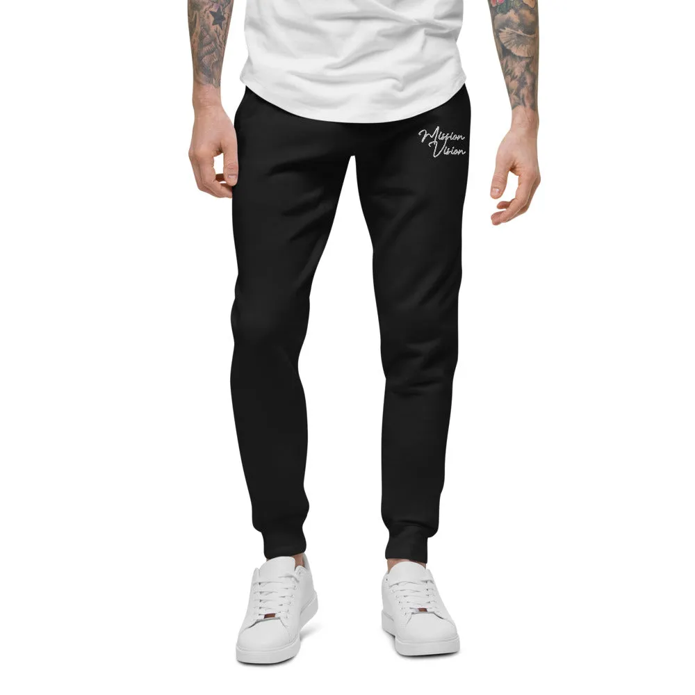 Mission Vision Unisex Fleece Sweatpants (White Stitch)