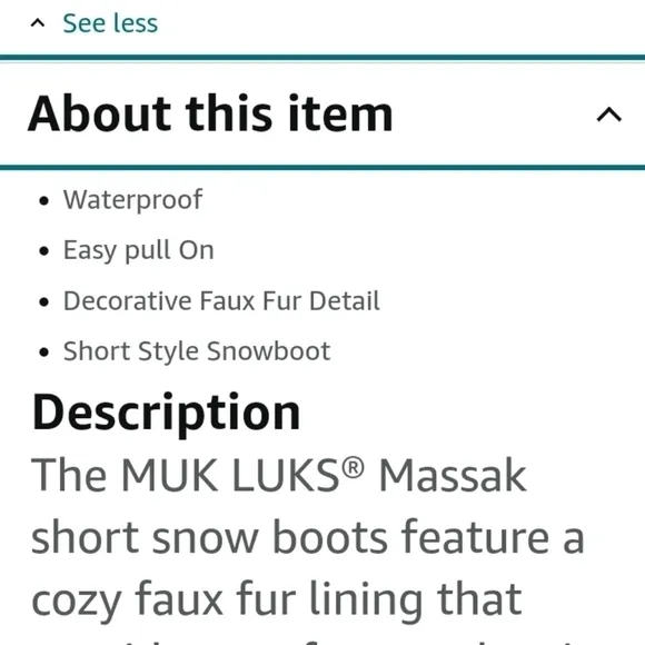 Muk Luks Waterproof Faux Fur