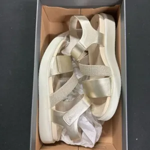 New Ecco Flowt Strap Sandals Pure White Gold 35