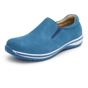 NIB Alegria Aaron Blue Suede Slip On Shoes - Size 43 EU 9.5 US (W US 13)