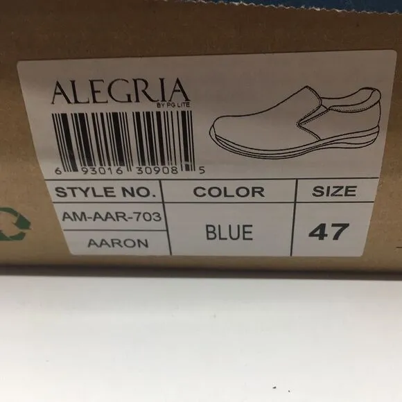 NIB Alegria Men’s Aaron Blur Suede Slip On Shoes - Size 47 EU 13 US