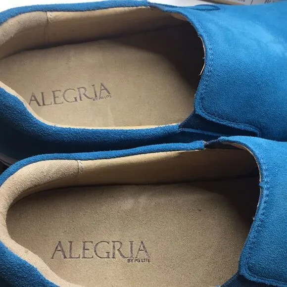 NIB Alegria Men’s Aaron Blur Suede Slip On Shoes - Size 47 EU 13 US