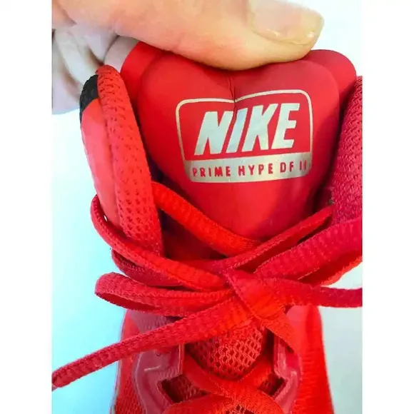 Nike Fusion Prime Hype DF 11 Mens Size US 6 Athletic Lace-UP Red Black Sneakers