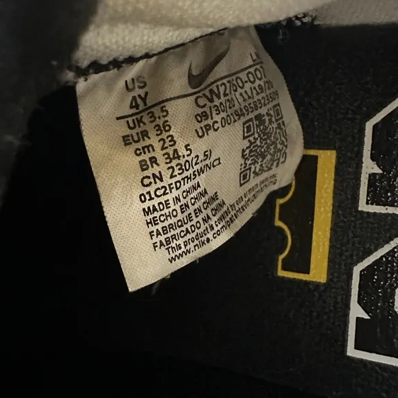 Nike Lebron XVIII‎ Grade School 4Y Black/White Gums Sneakers Shoes [CW2760-007]
