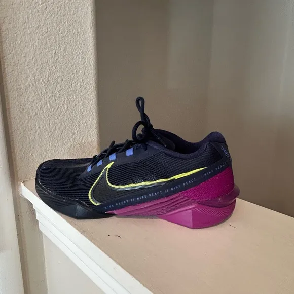 Nike React Metcon Turbo Blue Purple Training Sneakers CT1249-400 Womens Size 7